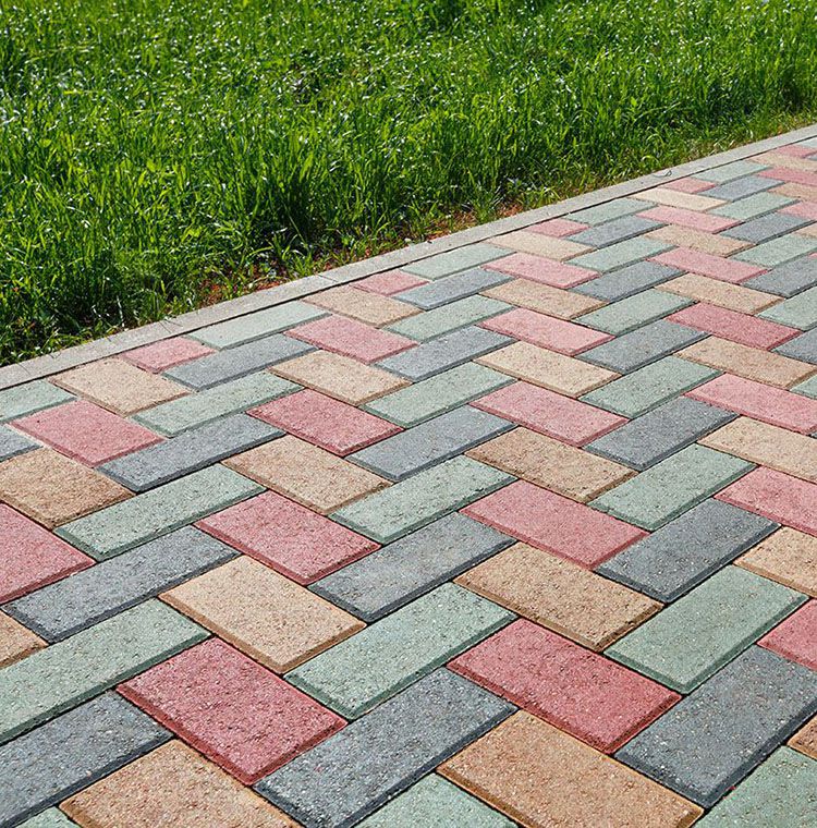 driveway pavers in multi color brick installed for driveway in columbia, sc