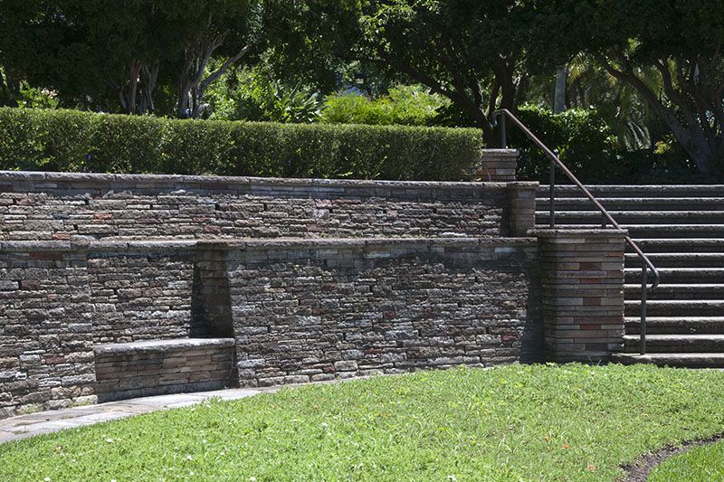 stone retaining wall in Columbia, SC